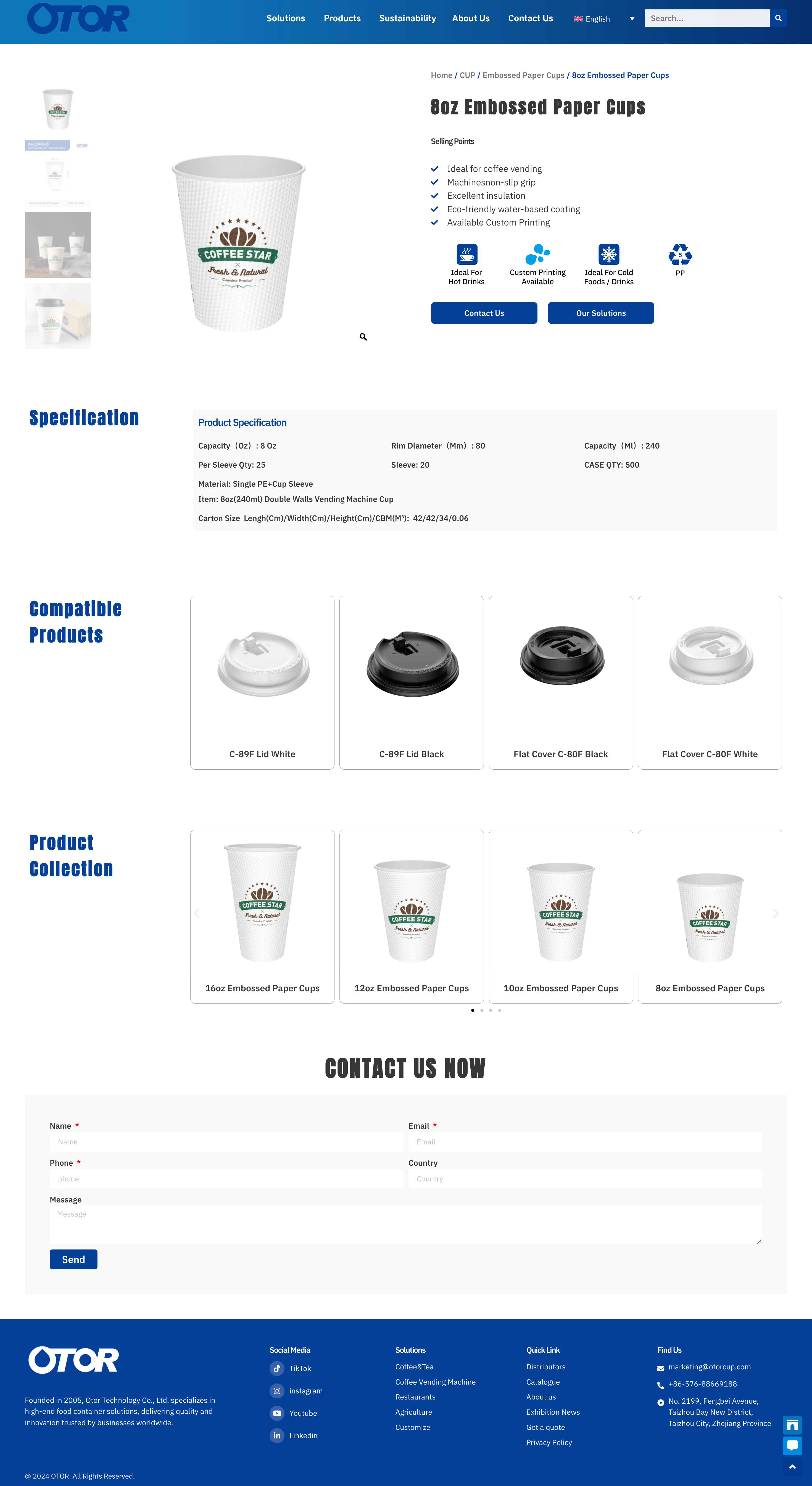 screencapture otorcup product 8oz embossed paper cups 2024 11 01 11 19 18